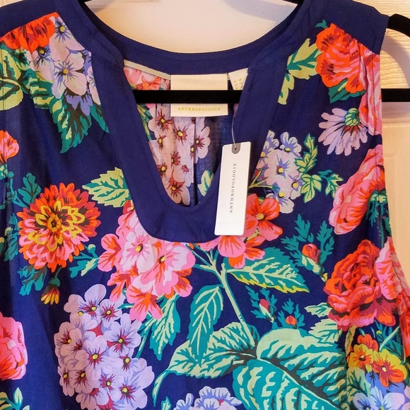 Maeve Melange Sleeveless Top Anthropologie FLORAL - Picture 5 of 5